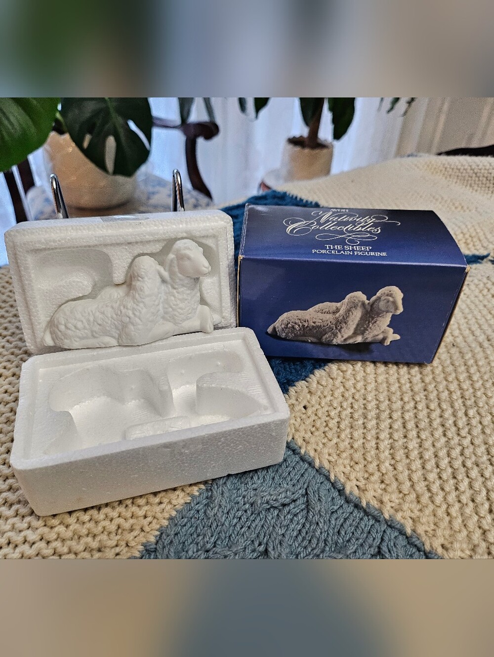 Vintage 1983 Avon Nativity Collectibles: "The Sheep" Porcelain Figurine
